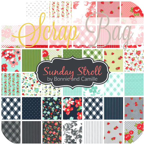 United Notions Sunday Stroll Scrap Bag (Approx 2 Yards) by Bonnie & Camille for Moda 2 Yards DIY Quilt Fabric