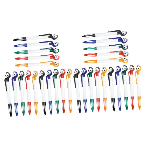 Tofficu 30 Pcs Football Ballpoint Pen School Soccer Gifts Sports Ink Pens Football Gifts Teen Boy Gifts Black Kids Goody Bag Stuffers Students Ballpoint Pen Press Plastic Gift Pen Child