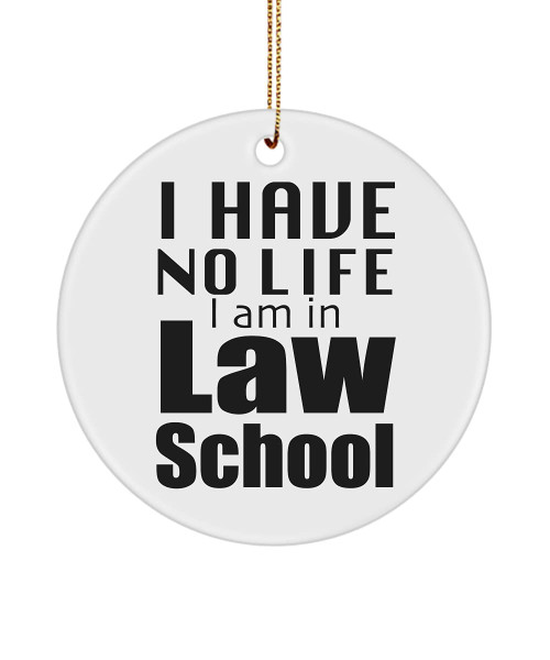 Law Student Ornament for Christmas Tree Gifts for Lawyer School Attorney Legal Practitioner Officer Adviser Advocate Counselor - Ceramic