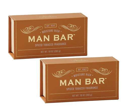 San Francisco Soap Company Man Bar 10 oz. Soap Bar - Spiced Tobacco (2-Pack)