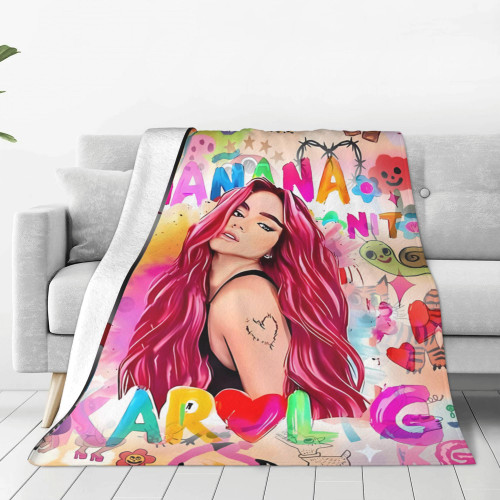 Karol Music G Blanket Cozy Soft Plush Lightweight Flannel Fleece Warm Microfiber Throws Blankets All Seasons Perfect for Bed Sofa 50"X40"