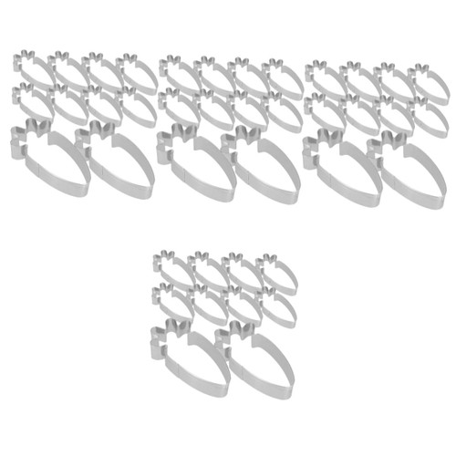 HEMOTON 40 Pcs Biscuit Mold Biscuit Baking Molds Tools Cake Fondant Molds Biscuit Cutter Chocolate Candy Molds 3d Chocolate Molds Embossing Cutters Cookie Die Cutting Stainless Steel