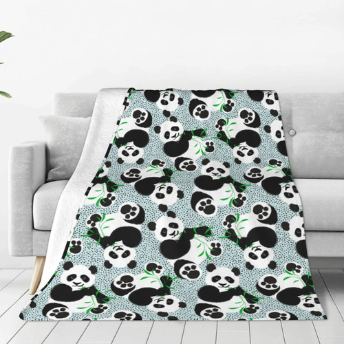Panda Blanket Soft Warm Lightweight Cozy Plush Throw Blanket Bed Couch Sofa Office Decor Gifts for Kids Women 50"x40" Panda Blanket Soft Warm Lightweight Cozy Plush Throw Blanket Bed Couch Sofa Office Decor Gifts for Kids Women 50"x40"