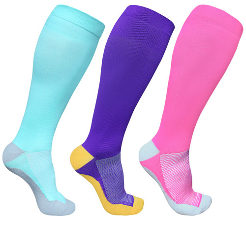3 Pairs Compression Socks for Women Plus Size Compression Socks Wide Calf 20-30 mmhg Knee High Stockings Support Circulation Help with Legs and Swelling XXL XXXL 4XL