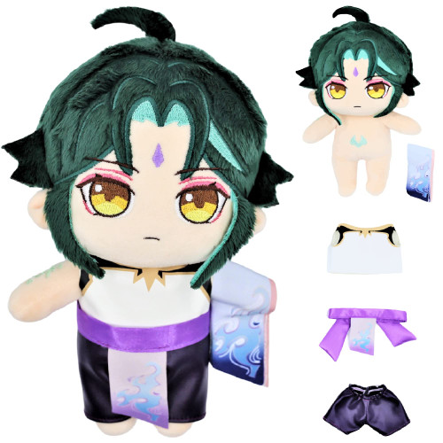 uoozii 23cm/9inch Poseable Genshin Impact Xiao Plush Figure Hu Tao Klee Zhongli Venti Kazuha Cosplay Plushie Doll with Changeable Doll Clothes Collectable Gift (Xiao, Poseable) uoozii 23cm/9inch Poseable Genshin Impact Xiao Plush Figure Hu Tao Klee Zhongli Venti Kazuha Cosplay Plushie Doll with Changeable Doll Clothes Collectable Gift (Xiao, Poseable)