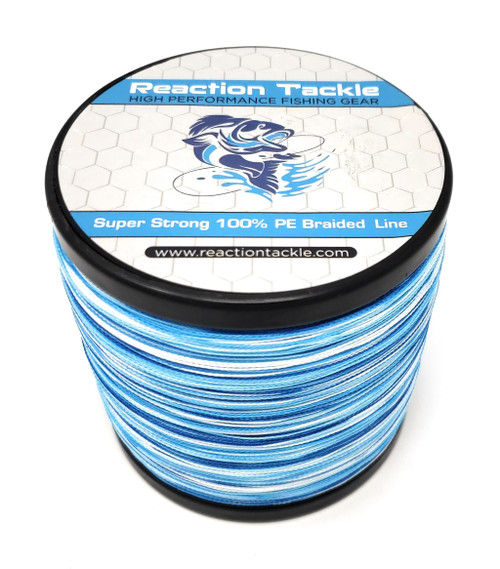 Reaction Tackle Braided Fishing Line Blue Camo 25LB 500yd
