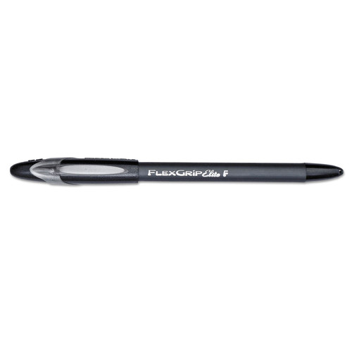 Paper Mate 85587 FlexGrip Elite Ballpoint Stick Pen, Black Ink, Fine, Dozen