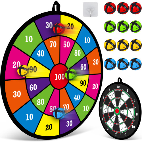 Dart Board for Kids, Kids Toys Dartboard with Sticky Balls, Indoor Outdoor Darts Board Set Family Fun Party Favor Sport Games Toys Birthday Gifts for Boys Girls Age 3 4 5 6 7 8 9 10 11 12 Years Old