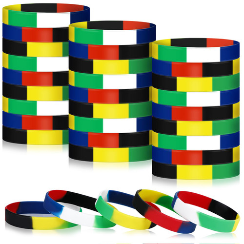 Halloscume 100 Pcs Bulk Plan of Salvation Wrist Band Wordless Silicone Bracelet Bible Salvation Bracelet Christian Wristbands