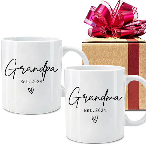 Est 2024 Grandpa & Grandma Mugs Set, Pregnancy Reveal Announcement New Grandparents Mug Baby Shower Gifts for New Grandparents, New Great Grandparents Gift Baby Reveal Surprise Publicity Mug Gifts-146 Est 2024 Grandpa & Grandma Mugs Set, Pregnancy Reveal Announcement New Grandparents Mug Baby Shower Gifts for New Grandparents, New Great Grandparents Gift Baby Reveal Surprise Publicity Mug Gifts-146