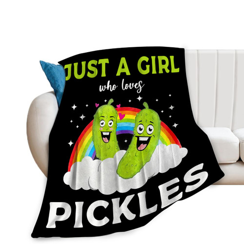 Pickles Blanket for Girls Woman Just A Girl Who Loves Pickles Throw Blanket for Man Boys Fleece Soft Cozy Warm Fuzzy Pickles Blanket Gifts for Kids Man Adults Couch Sofa Bed 50"X40" Pickles Blanket for Girls Woman Just A Girl Who Loves Pickles Throw Blanket for Man Boys Fleece Soft Cozy Warm Fuzzy Pickles Blanket Gifts for Kids Man Adults Couch Sofa Bed 50"X40"