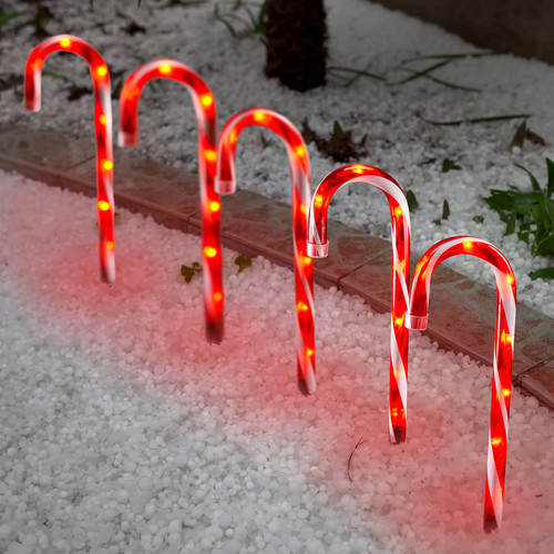 Christmas Candy Cane Lights Outdoor Pathway,12 inch Candy Cane Driveway Makers Set of 5 Lighted Candy Canes, Candy Cane Sidewalk Lights Driveway Christmas Decorations Outdoor Yard Front Patio Decor Christmas Candy Cane Lights Outdoor Pathway,12 inch Candy Cane Driveway Makers Set of 5 Lighted Candy Canes, Candy Cane Sidewalk Lights Driveway Christmas Decorations Outdoor Yard Front Patio Decor