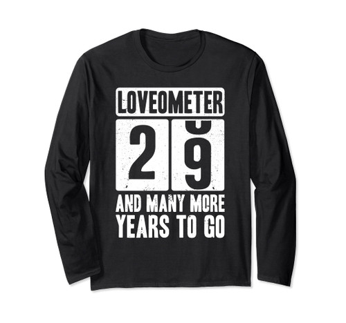 29th Wedding Anniversary Loveometer Married for 29 Years Long Sleeve T-Shirt