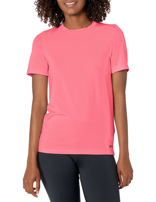 Reebok Women's Standard Workout Ready Tee, True Pink, Small