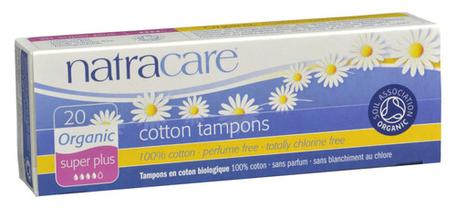 Natracare Organic Cotton Tampon Super Plus 20 Count (3 Pack)