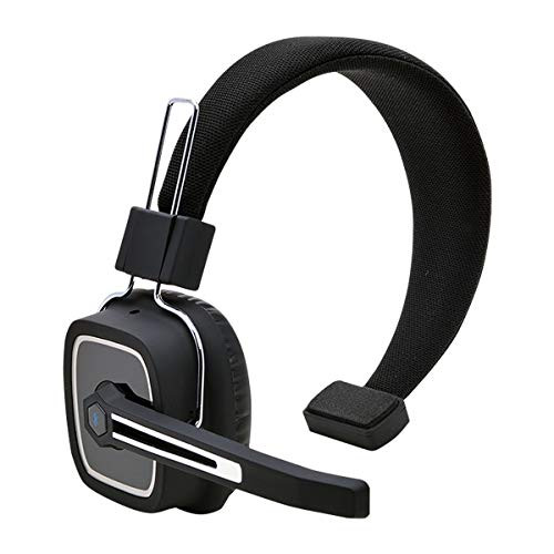 Truck Driver Bluetooth Headset/Office Headset, Wireless Over The Head Headset with Extra Boom Noise Reduction Mic for Phones,Call Center, Skype, VoIP