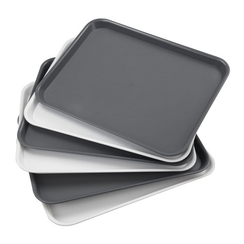 Afromy 6 Packs Plastic Fast Food Tray, Rectangle Food Serving Platter