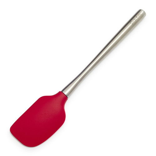 Sur La Table Flex-Core Silicone Spatula with Stainless Steel Handle, Red