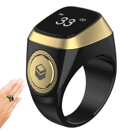 Tasbeeh Counter Ring, Rechargeable Tasbih Counter & Tally Counter Clicker Finger, Digital Tally Counter Finger Ring Support Multiple Language, Count Clicker with Display Finger Counter Digital Counter