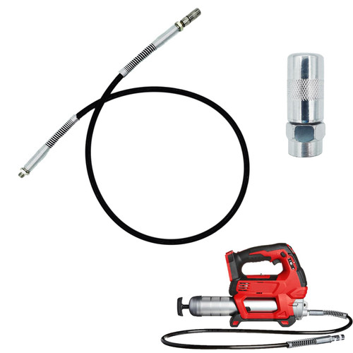 zzhanff 49-16-2647 Grease Gun Hose 1/8" NPT x 48" Length Compatible with Milwaukee M18 / M12 Grease Gun 2646-20 and 2446-20 (with Hp Coupler)