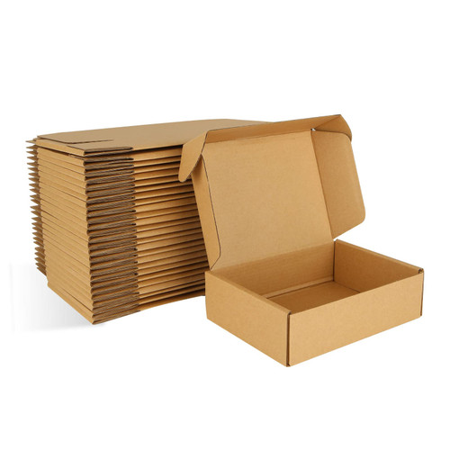 YAYODS 9x6x2 Inches Shipping Boxes Pack of 30, Brown Small Corrugated Cardboard Mailing Boxes for Packaging, Small Business, Literature, Mailer