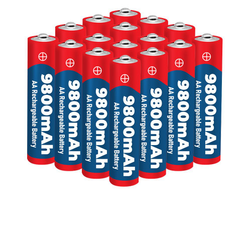 SOAMOEU 16 Pack 1.5V AAA Alkaline Batteries, Capacity 8800mAh, Rechargeable Batteries (1.5V AA-9800mAh)