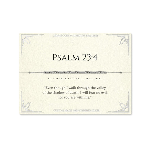 Loved Creations Christian Bracelets for Women - Psalm 23:4 Bible Verse Bracelets inspirational gifts for women
