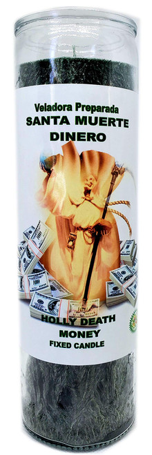 Indio Products Holy Death Money Drawing Candle (Santa Muerte Dinero)-Spiritual Magick Spell Esoteric Palm Wax Candle Indio Products Holy Death Money Drawing Candle (Santa Muerte Dinero)-Spiritual Magick Spell Esoteric Palm Wax Candle