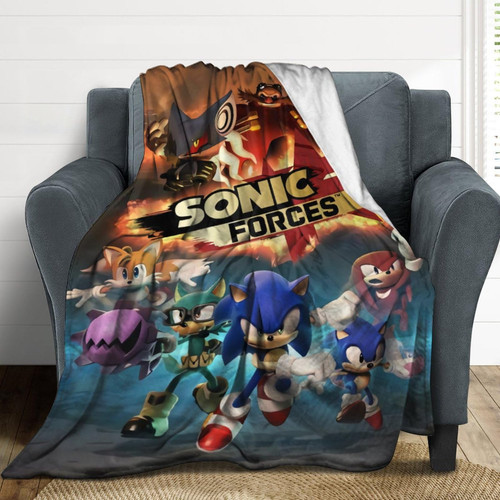 Anime Kids Throw Blanket, Super Knuckles Boys Girls Lightweight Soft Flannel Blankets, for Cozy Sofa Bed Teen Living Room Plush Adults Women All Seasons 40"x50" Inch