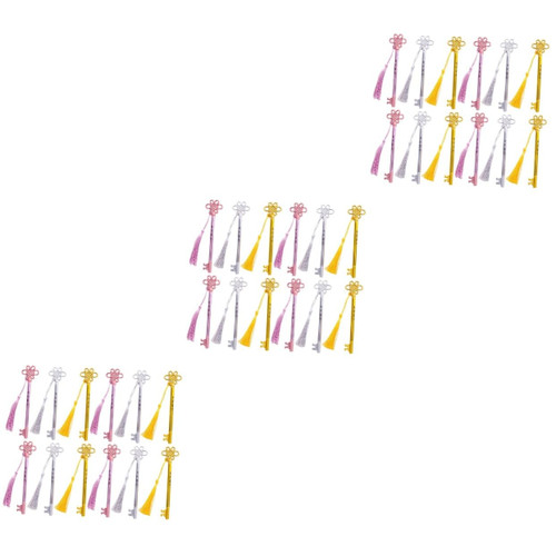 BESTOYARD 36 Pcs Hanging Tassel Gel Pen Girls Pens Writer Pens 0.5mm Pen Black Refill Pen Pens Blue Ink Signature Ball Point Pen Refills Black Gel Pens Student Chinese Knot Note Pen Plastic