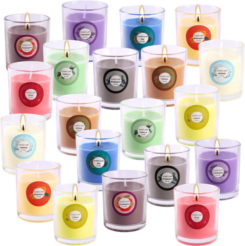 Bauhinia Scented Candles Soy Wax Glass Jar Candles with 10 Natural Fragrances for Stress Relief and Aromatherapy Candles-20 Pack Bauhinia Scented Candles Soy Wax Glass Jar Candles with 10 Natural Fragrances for Stress Relief and Aromatherapy Candles-20 Pack