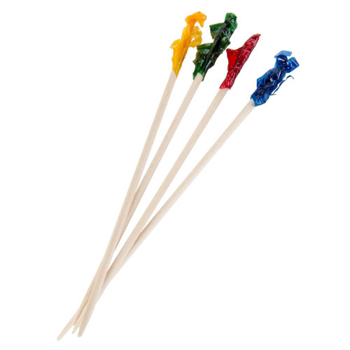 Perfect Stix FP4-200ct Sandwich Frill Picks, 4', Assorted (Pack of 200)