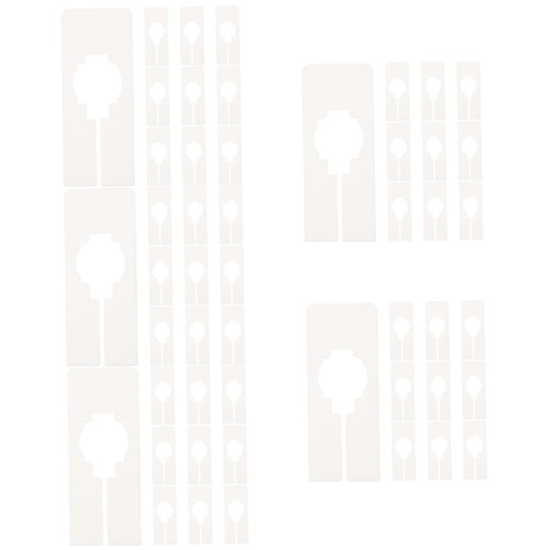HOMSFOU 50 Pcs Separator Clothes Size Dividers Clothes Organizer for Closet Plastic Hangers Dividers Closet Dividers White Hangers Plastic Closet Size Divider Drying Rack Clothing Baby