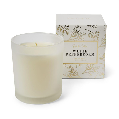 Sur La Table White Peppercorn Candle