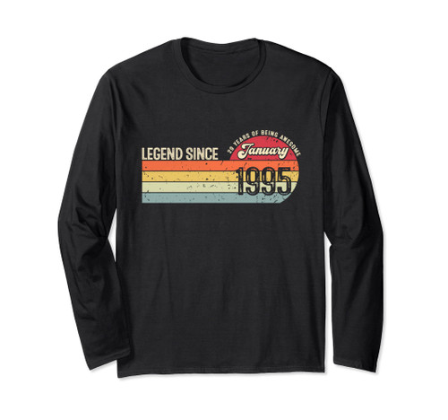 29th Birthday Legend Since January 1995 Vintage 29 Years Old Long Sleeve T-Shirt