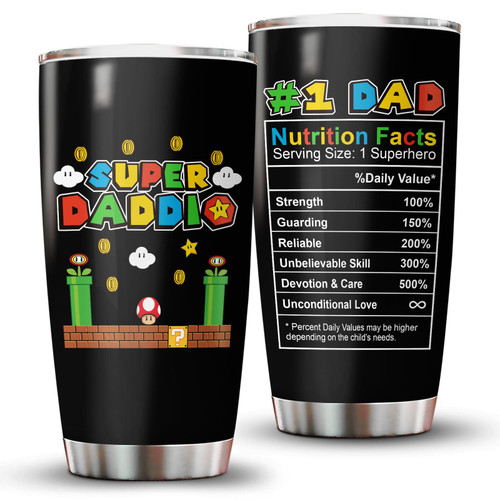 34HD Chrismas Gifts for Dad, Daddio Tumbler with Lid 20 oz Stainless Steel, Game Dad Coffee Mug, Dad Nutrition Facts Cup, Funny Dad Birthday Gifts 34HD Chrismas Gifts for Dad, Daddio Tumbler with Lid 20 oz Stainless Steel, Game Dad Coffee Mug, Dad Nutrition Facts Cup, Funny Dad Birthday Gifts