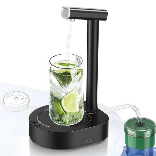 Desktop Water Bottle Dispenser, Water Pump for 5 Gallon Bottle, Bedside Water Dispenser, Portable Detachable Type-C Charging, Application Home, Office, Camping