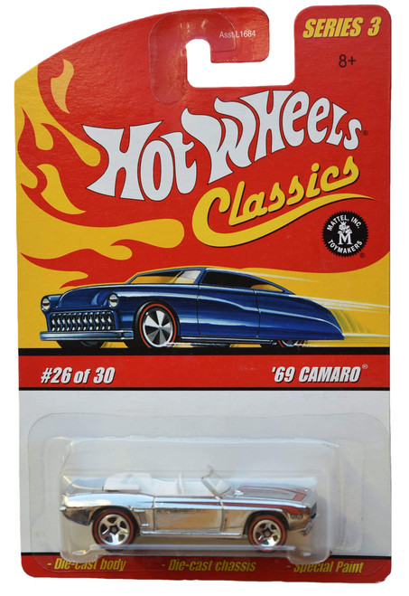 Hot Wheels Classics Series 3, Chrome '69 Camaro Convertible #26 of 30