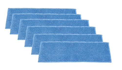 Superio Microfiber Mop Replacement Head, 16 inch Damp Mop Pad Refill for Miracle Mop Dusting and Spray Mop, attaches to Velcro mop(6 Pack)