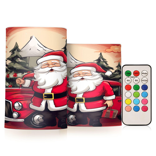 RunningBear Christmas Winter Snowman Tree Flameless Candles with Remote Timer Battery Operated Flameless Pillar Candles Set of 2 Outdoor Candle for Table Decorations RunningBear Christmas Winter Snowman Tree Flameless Candles with Remote Timer Battery Operated Flameless Pillar Candles Set of 2 Outdoor Candle for Table Decorations