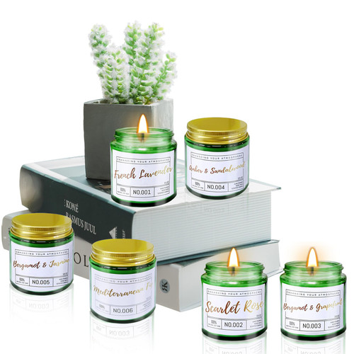 Scented Candles Gifts for Women, 6 Pack Candles for Home Scented, Soy Scented Candles for Home, Aromatherapy Candle Gifts Set for Christmas Day, Birthday, Thanksgiving Day, Valentine's Day