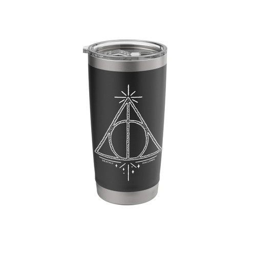 Harry Potter Deathly Hallows Line Art Stainless Steel Insulated Tumbler