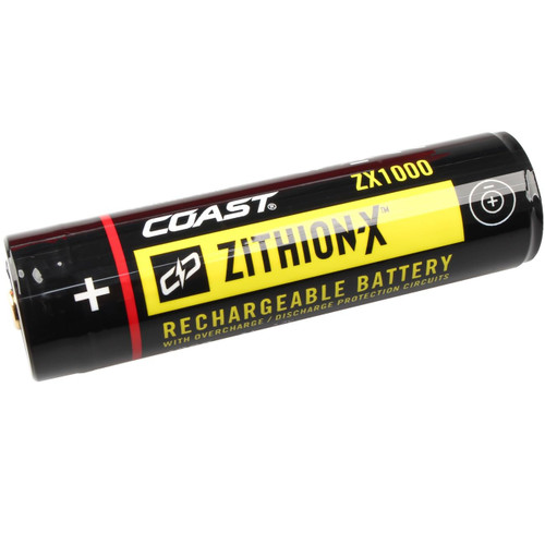 Coast ZX1000 ZITHION-X Li-Ion Rechargeable Battery for The XP11R LED Flashlight, Black Coast ZX1000 ZITHION-X Li-Ion Rechargeable Battery for The XP11R LED Flashlight, Black
