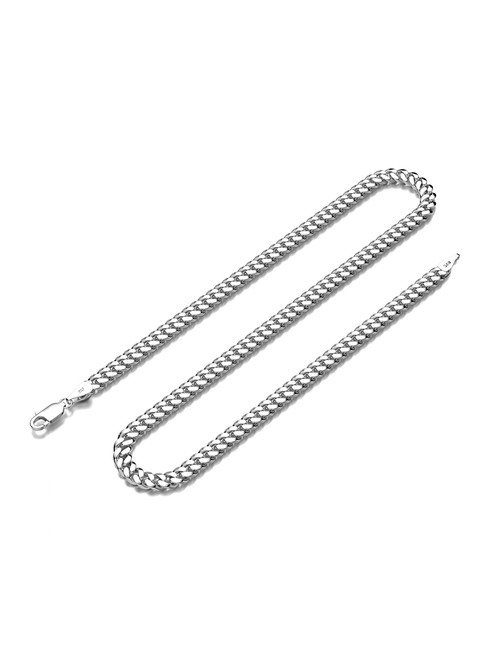 Waitsoul 925 Sterling Silver Cuban Chain Lobster Clasp 3mm Silver Cuban Link Curb Chain Necklace for Women Men Diamond Cut 16-30 Inches(28)