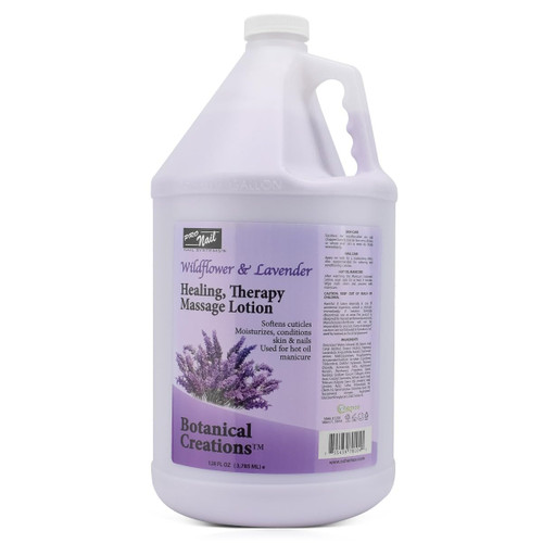 PRONAIL - Healing Therapy Massage Lotion - Professional Pedicure, Body and Hot Oil Manicure, Infused with Natural Oils, Vitamins, Panthenol and Amino Acids (Lavender, 1 Gallon)