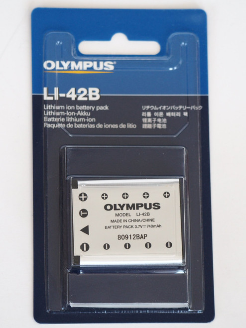 OM SYSTEM OLYMPUS LI-42B Li-Ion Rechargeable Battery - Retail Packaging