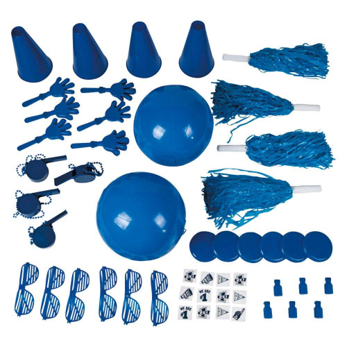 Fun Express - Blue School Spirit Assortments - Toys - Assortments - 50Pc Assortments - 50 Pieces
