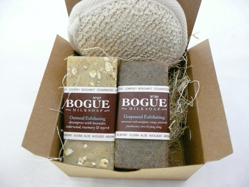 Handmade Goat Milk Soap Exfoliating Bar Gift Set- BOGUE No.27 Oatmeal W Cedarwood, Lavender, Rosemary & Myrrh & No.30 Grapeseed-refresh W Eucalyptus, Clove, Ylang Ylang, & Orange. Loafa Included. Handmade Goat Milk Soap Exfoliating Bar Gift Set- BOGUE No.27 Oatmeal W Cedarwood, Lavender, Rosemary & Myrrh & No.30 Grapeseed-refresh W Eucalyptus, Clove, Ylang Ylang, & Orange. Loafa Included.