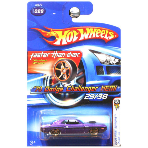 Hot Wheels 2006 First Editions Faster Than Ever 1970 '70 Dodge Challenger Hemi in Purple #29 Hot Wheels 2006 First Editions Faster Than Ever 1970 '70 Dodge Challenger Hemi in Purple #29