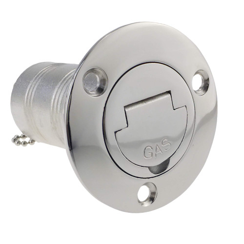 NRC&XRC 1-1/2"(38mm) Boat Gas Deck Fill/Filler with Keyless Cap 1-1/2" Marine 316 Stainless Steel Hardware for Boat Yacht Caravan